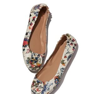 tory burch minnie travel floral flat